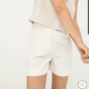 Elizabeth Suzann Florence Shorts in Silk Crepe White